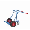 Steel bottle trolley 51022 - 150 kg, heigth 1300 mm, width 830 mm, with 1 additional supporting castor wheel